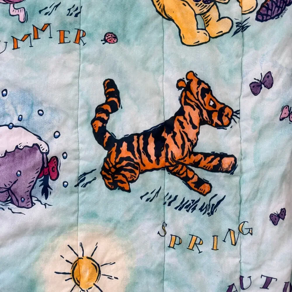 Disney Winnie the Pooh Four Seasons Twin Reversible Comforter Piglet 80